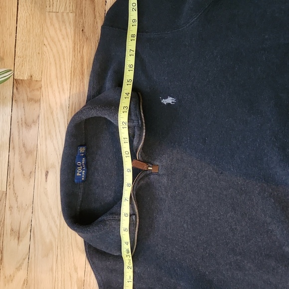 Polo Ralph Lauren Size Large Grey 1/4 Zip Pullover 100% Cotton - Picture 13 of 16